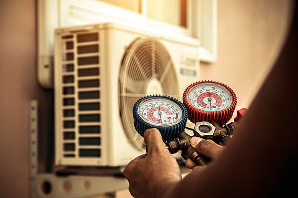 Professional Hvac Installation technician working in Old Orchard Beach, ME